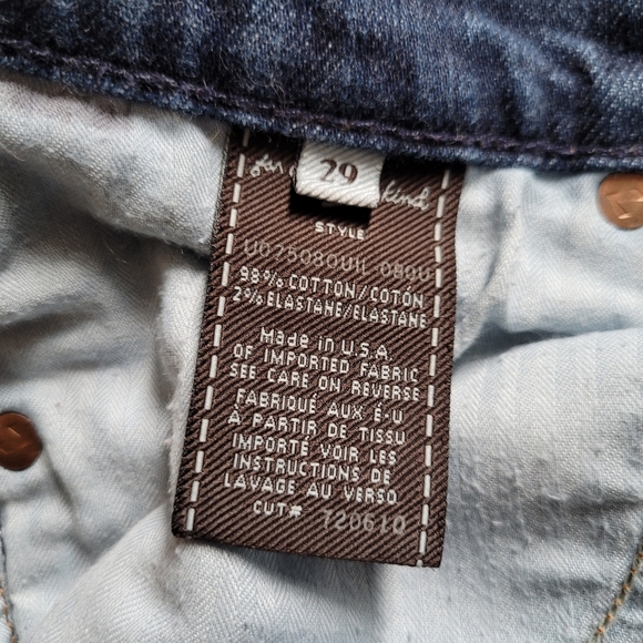 Boot cut jeans 7 For All Mankind 7FAM distressed stretch denim pants low rise 29 - Picture 12 of 16